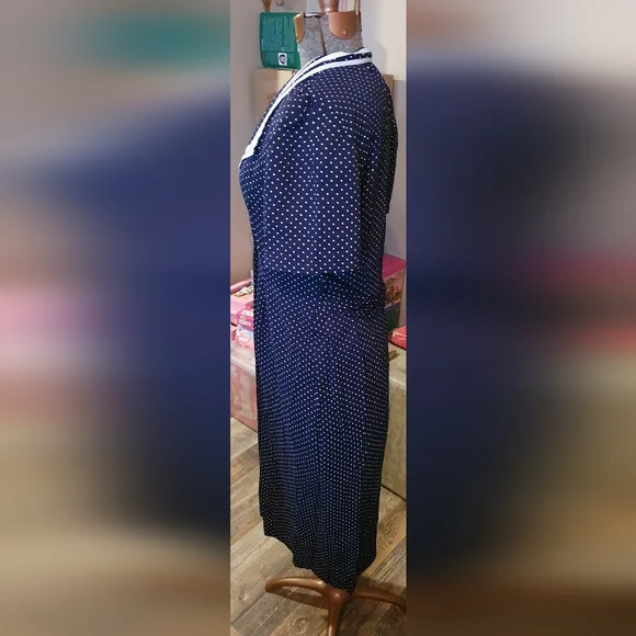 True Vintage polka dot dress miss derby petites - Picture 2 of 5